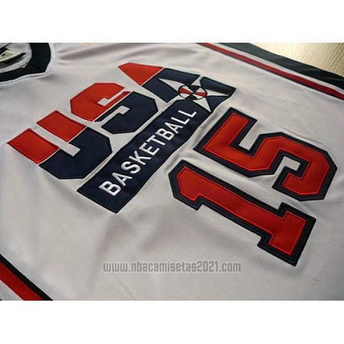 Camiseta USA 1992 Magic Johnson #15 Blanco